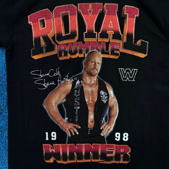 WWE Legends Stone Cold Steve Austin “Royal Rumble Winner 1998” Graphic T-Shirt S - Picture 2 of 5